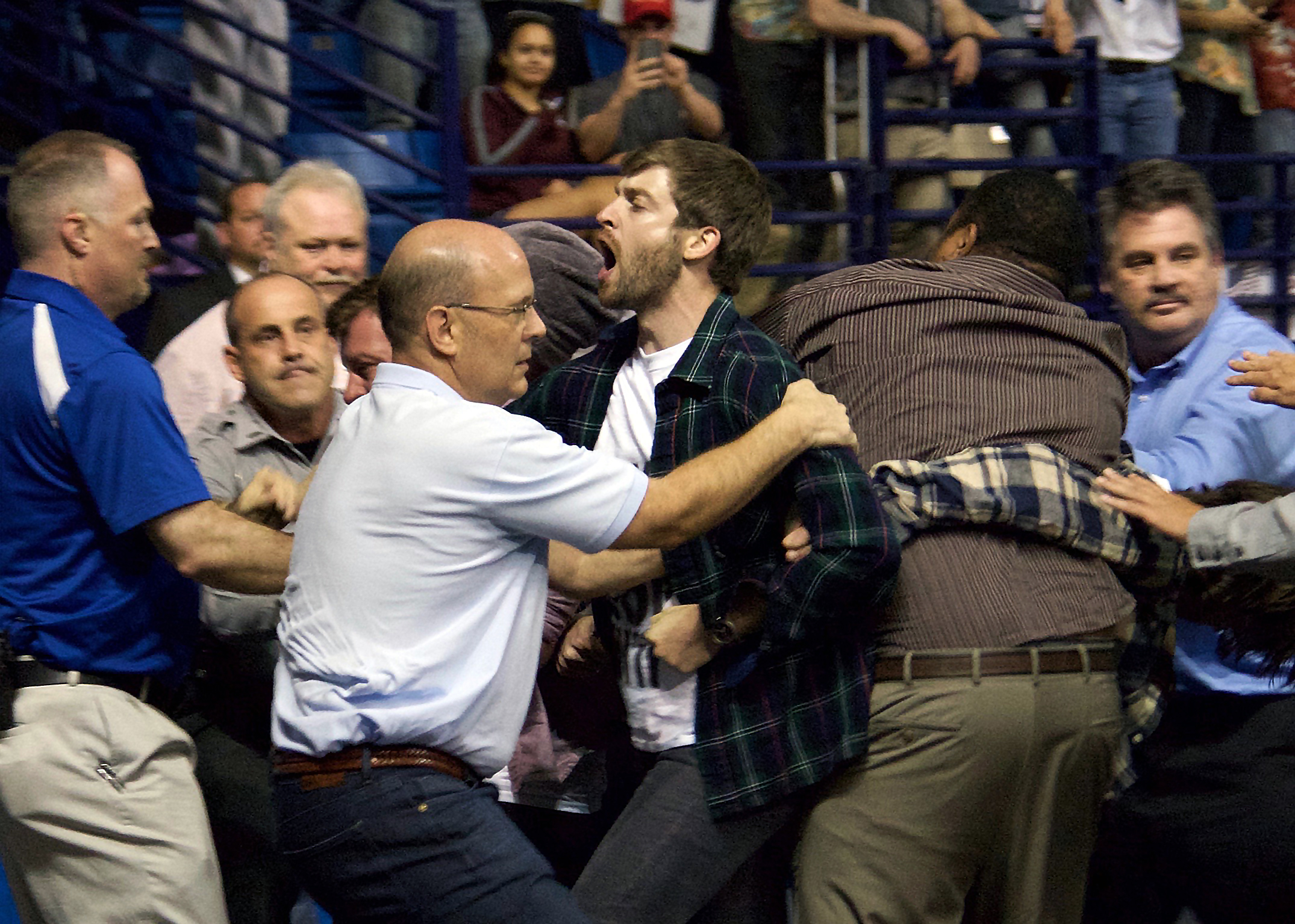 Trump Protester Ejected in Fayetteville